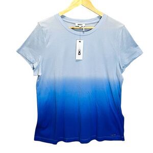 DKNY Women’s Tops Size L Short Sleeve Blue Gradient Tee. NWT